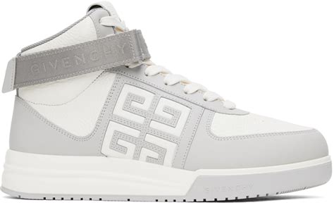 givenchy multi strap sneaker hi top|Givenchy white and grey sneakers.